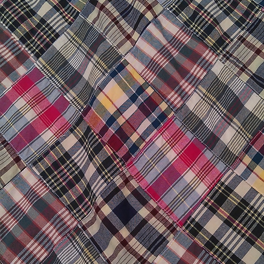 American Eagle Women's Size 0 Madras Patchwork Plaid Strapless Sun Dress - Picture 2 of 8